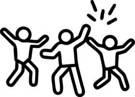 Flash mob dance in a park vector