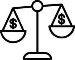 Floating balance scale and dollar sign with Fair Value text vector
