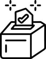 Floating ballot box with digital interface vector