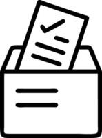 Floating ballot with policy hologram overlays vector