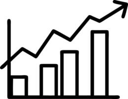 Floating arrow and bar chart with Revenue Growth text vector