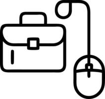 Floating briefcase and computer mouse with Digital Marketing text vector
