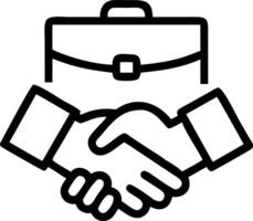 Floating briefcase and handshake with Client Relations text vector