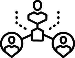 Floating campaign headquarters with orbiting staff vector