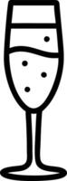 Floating Champagne Flute Stem vector