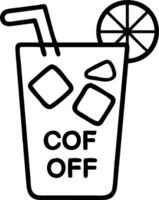 Floating cocktail glass with ice cubes and lemon slices forming a refreshing wave with Cool Off text vector