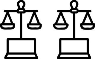 Floating debate podiums with policy balance scales vector