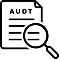 Floating document and magnifying glass with Audit Ready text vector