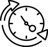 Floating debate timer with orbiting rebuttal points vector