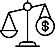 Floating dollar sign and scales with Equity Balance text vector