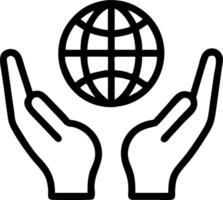 Floating Hands Holding Globe vector