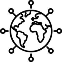Floating Earth with Network Connections vector