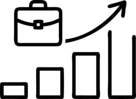 Floating graph and briefcase with the word Metrics vector