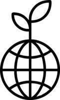 Floating Globe Overlaid with Leaf vector