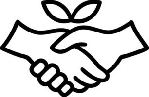 Floating Hands Shaking with Leaves vector