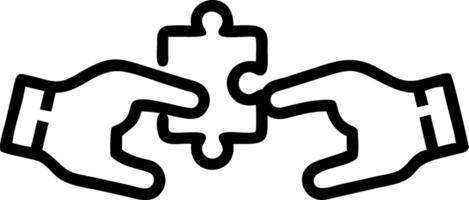 Floating Hands Connecting Puzzle Pieces vector