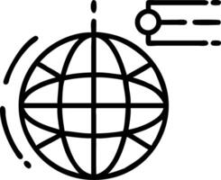 Floating holographic globe with data grids on an isolated white background vector