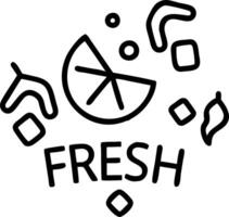 Floating ice cubes and lime slices forming a cool splash with Refresh text vector