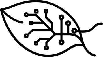 Floating Leaf Merging with Circuit Board vector