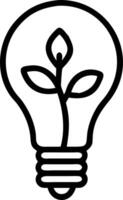 Floating Light Bulb with Tree Inside vector