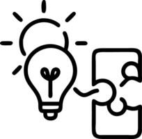 Floating puzzle piece and light bulb with Marketing Solutions text vector