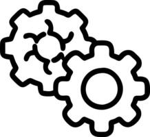 Floating white gears vector