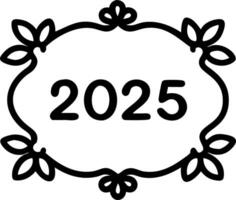 Floral Frame for New Year vector