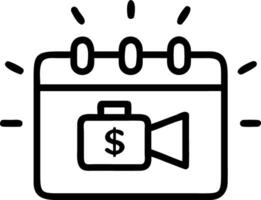 Fundraising calendar with glowing donation days vector