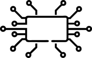 Futuristic circuit border with central copy space vector