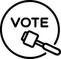 Gavel frame with Vote sound block vector