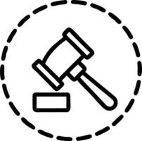 Gavel frame with vote tally sound block vector