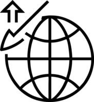 Globe and Arrow Icon vector