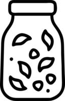 Glass Jar with New Year Elements vector