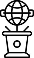 Globe Network Podium vector