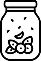 Glass Jar with New Year Elements vector