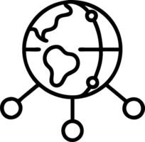 Globe and Network Icon vector