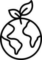 Globe and Leaf Icon vector