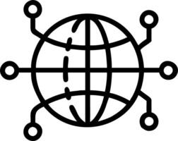 Glossy abstract digital globe with glowing connections as a tech conference backdrop vector