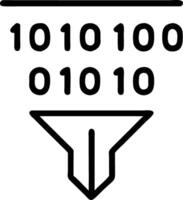 Glossy background with binary code representing data management vector