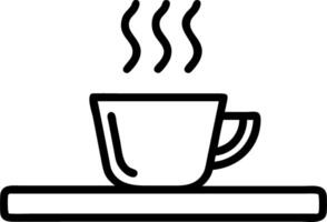 Glossy black countertop with a steaming coffee cup and subtle light reflections vector
