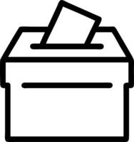 Glossy ballot box reflection with poll numbers vector