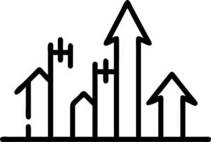 Glossy background with upward arrows and skyscrapers vector
