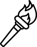 Glossy campaign torch with policy flame vector
