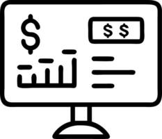 Glossy desktop monitor with floating holographic loan documents and interest rate graphs vector