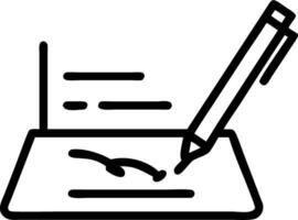Glossy desk surface with a financial report and a pen casting a subtle reflection vector