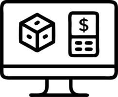 Glossy desktop monitor with floating holographic loan documents and interest rate graphs vector