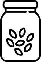 Glossy donation jar with policy seeds vector