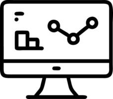 Glossy desktop monitor with holographic financial dashboards and currency symbols vector