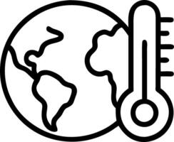 Glossy earth and thermometer with holographic climate data and global temperature trends vector