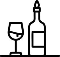 Glossy glass table with a red wine bottle and glowing candlelight vector